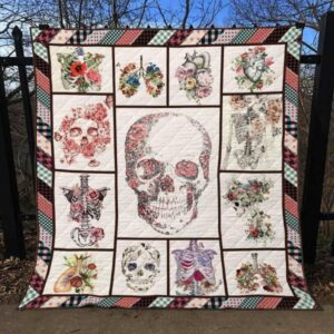 Skull Quilt Blanket Ver 66  Quilt